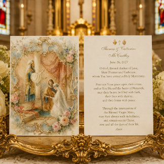 Cartes De Visite Prière de mariage catholique traditionnelle Marie