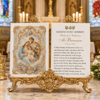 Cartes De Visite Prière de mariage de la Sainte Famille Matrimony