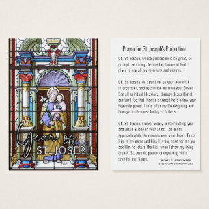 Cartes De Visite Prière de protection catholique Saint-Joseph