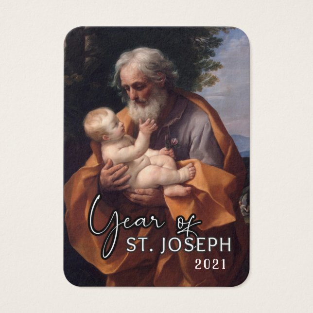 Cartes De Visite Prière de protection catholique Saint-Joseph (Devant)