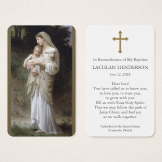 Cartes De Visite Prière du baptême | Innocence