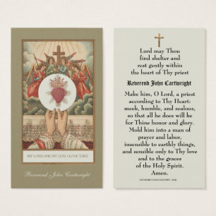 Cartes De Visite Prière du Sacré-Coeur catholique Prière religieuse