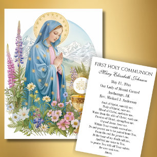 Cartes De Visite Prière du Souvenir de l'Alaska pour la première sa