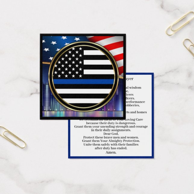 Cartes De Visite Prière d'un policier (Bureau)
