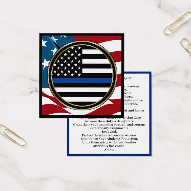 Cartes De Visite Prière d'un policier (Bureau)