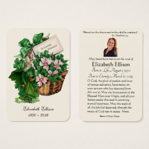 Cartes De Visite Prière funéraire irlandaise St Patrick