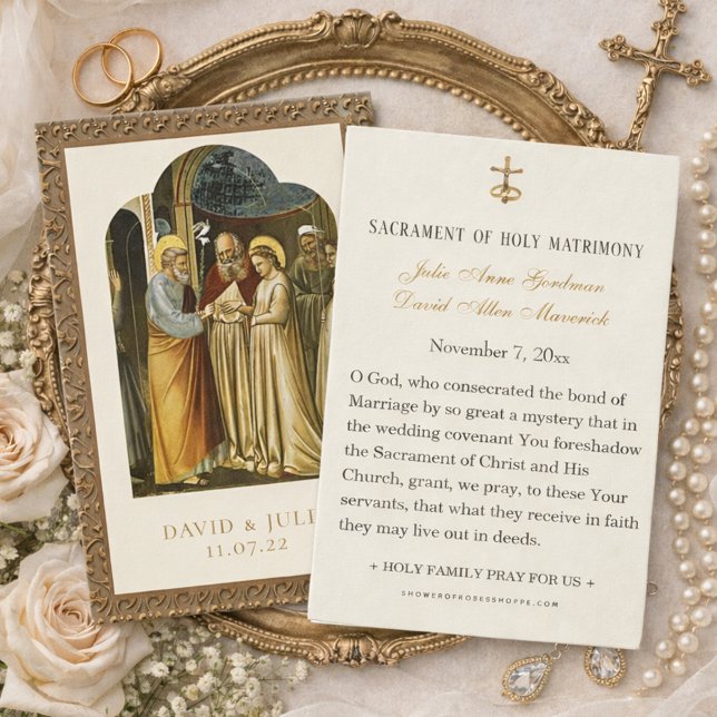 Cartes De Visite Prière Mariage catholique Espousal Vierge Marie (Créateur téléchargé)