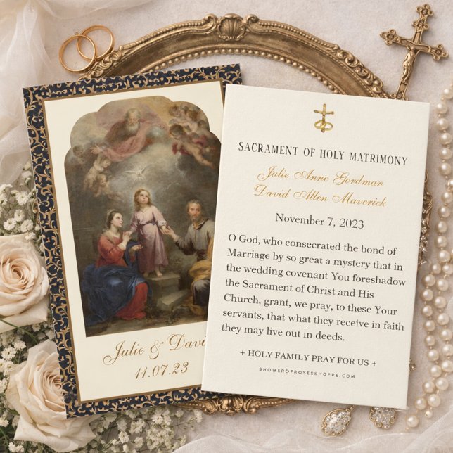 Cartes De Visite Prière Mariage catholique Sainte Famille (Créateur téléchargé)