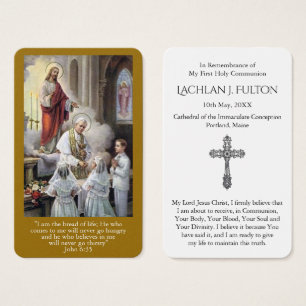 Cartes De Visite Prières de la première communion Garçon et fille
