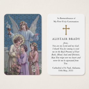 Cartes De Visite Prières de la première communion Sainte communio