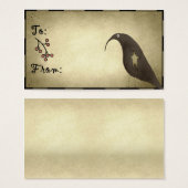Cartes De Visite Primitive Crow Design 1 - Étiquettes cadeaux de va (Devant & derrière)