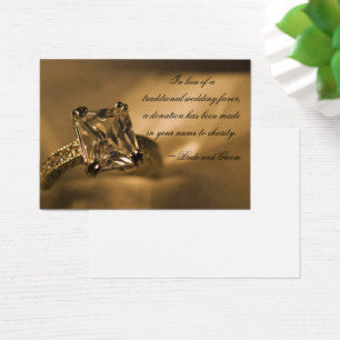 Cartes De Visite Princess Diamond Ring Mariage Charity Favoriser Ca