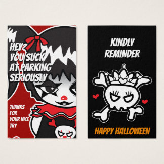 Cartes De Visite Princess Warning Halloween version