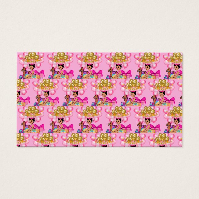 Cartes De Visite Princesse en rose (Devant)