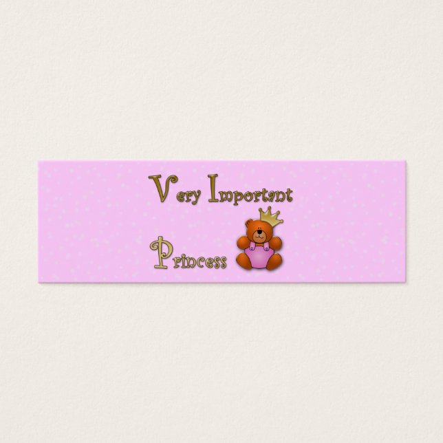 Cartes De Visite Princesse très importante - papeterie (Devant)