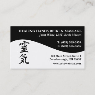 Cartes de visite principaux de praticien de Reiki