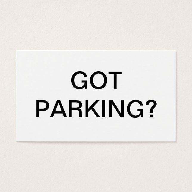 Cartes De Visite Problème de stationnement (Devant)