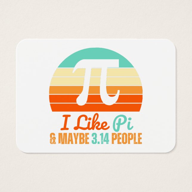 Cartes De Visite Prof de maths drôle 14 mars Pi Day Merch J'aime  (Devant)