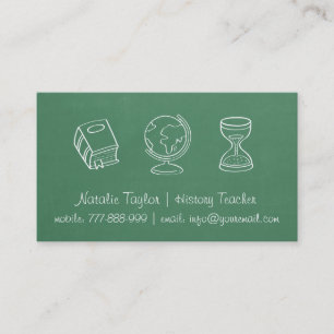 Cartes de visite Professeur d'histoire Texture de 