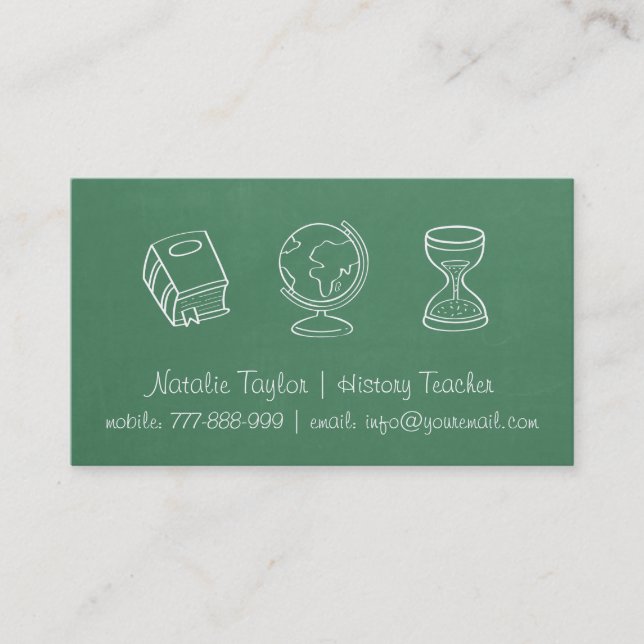 Cartes de visite Professeur d'histoire Texture de  (Devant)