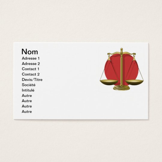 Cartes De Visite Profession avocat