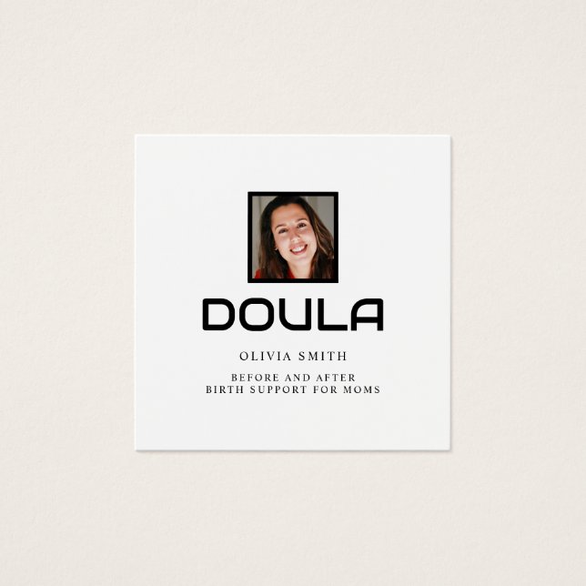 Cartes De Visite Professional Doula Photo Name Identity Design (Devant)
