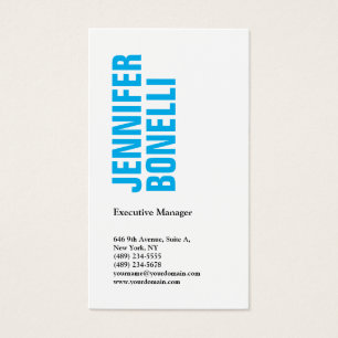 Cartes De Visite Professionnel minimaliste moderne bleu foncé