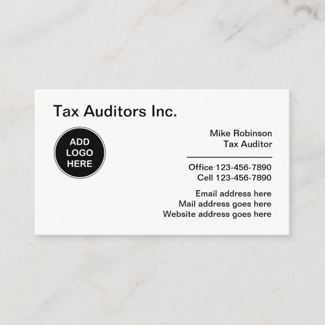 Cartes de visite professionnelles avec logo pour a (Devant)
