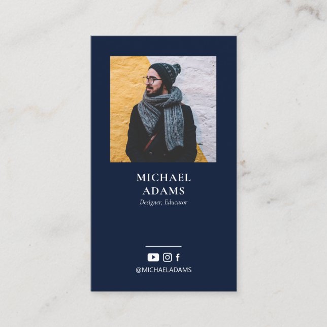 Cartes de visite professionnelles avec photo et bl (Devant)