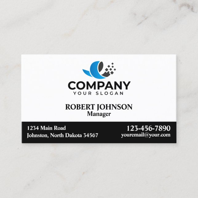 Cartes de visite professionnelles avec votre logo (Devant)