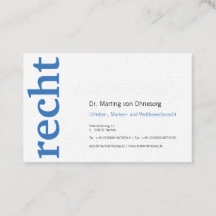 Cartes de visite professionnelles bleu blanc
