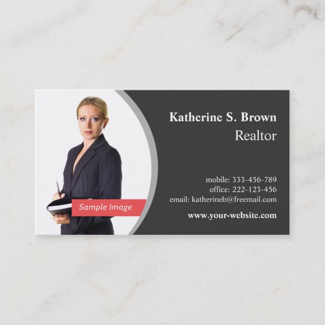 Cartes de visite professionnelles d'agent immobili (Devant)