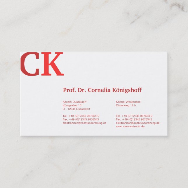 Cartes de visite professionnelles de bonne qualité (Devant)