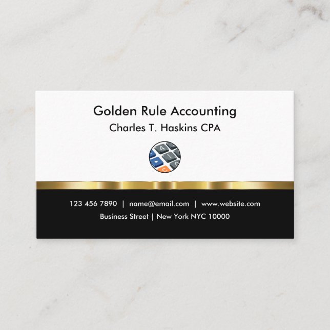 Cartes de visite professionnelles de comptable CPA (Devant)