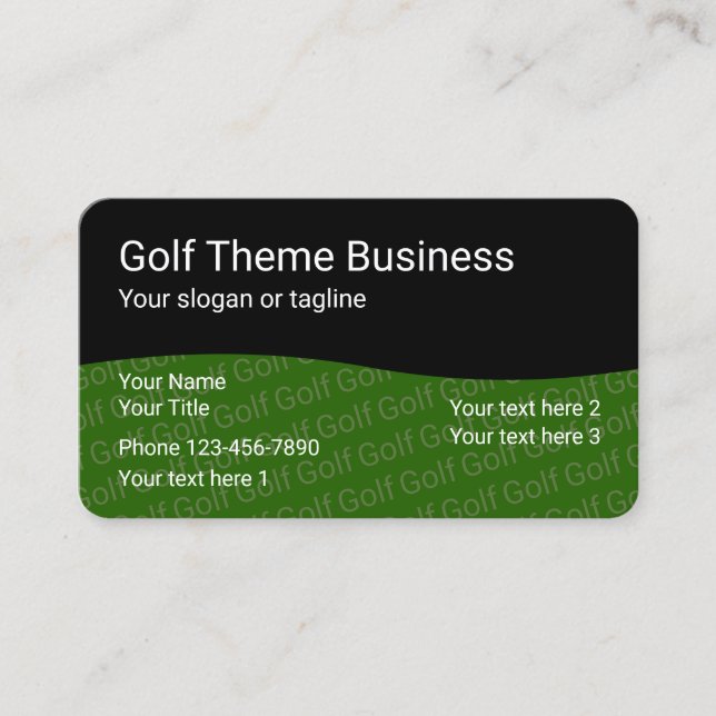 Cartes de visite professionnelles de golf (Devant)