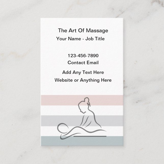 Cartes de visite professionnelles de massage tenda (Devant)