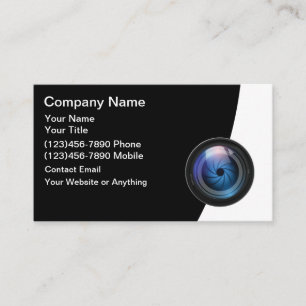 Cartes de visite professionnelles de photographie