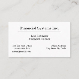 Cartes de visite professionnelles de planificateur