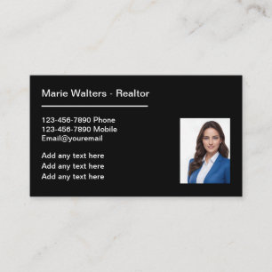 Cartes de visite professionnelles pour agent immob