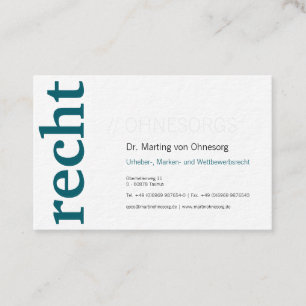 Cartes de visite professionnelles pour avocat bleu