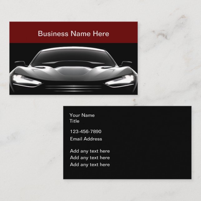 Cartes de visite professionnelles pour le thème au (Devant / Derrière)