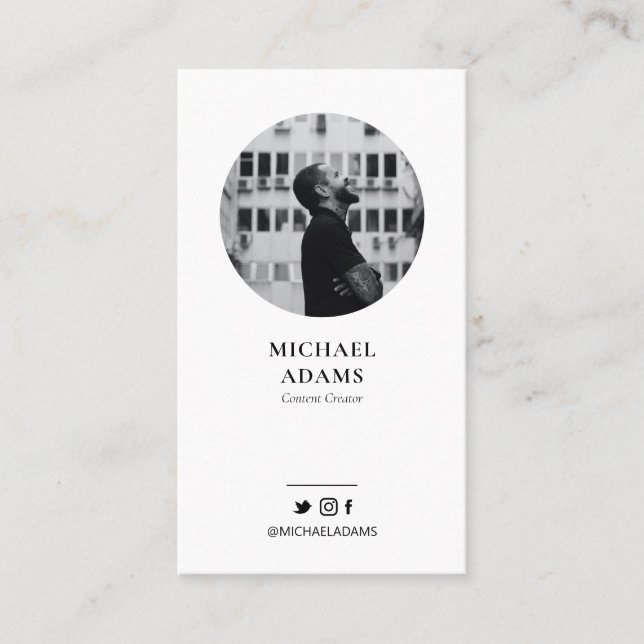 Cartes de visite professionnelles pour les réseaux (Devant)