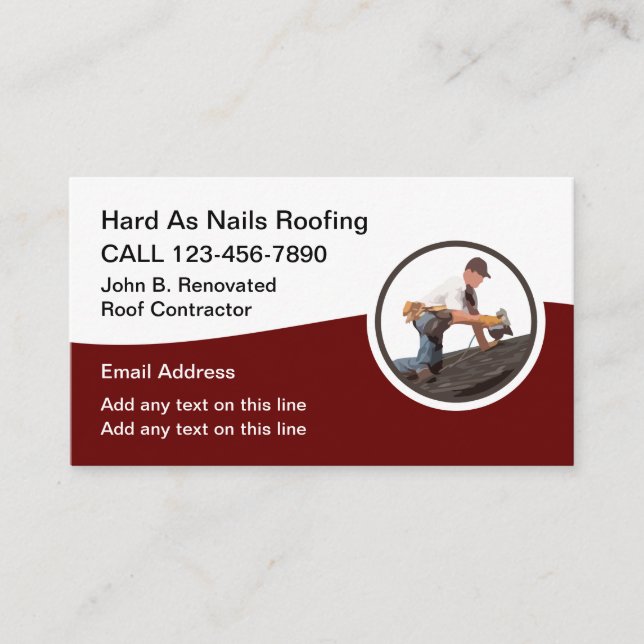 Cartes de visite professionnelles pour Roofing New (Devant)
