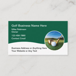 Cartes de visite professionnelles thème golf éléga