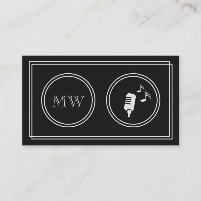 Cartes de visite professionnels de chanteur "de (Devant)