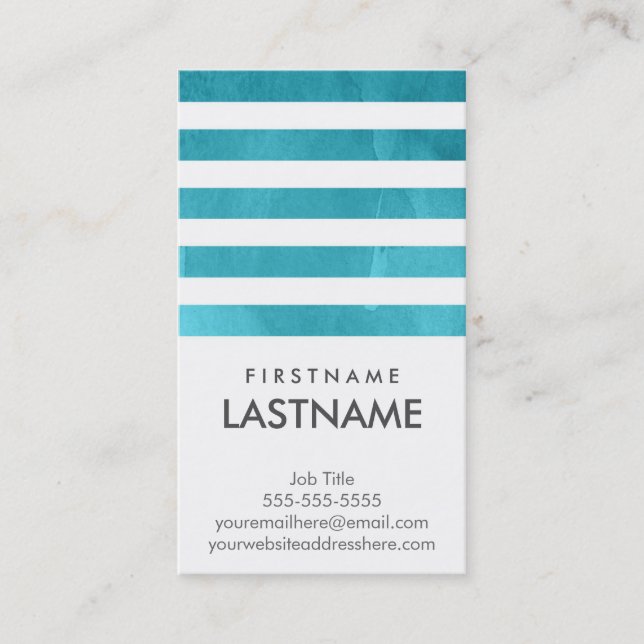 Cartes de visite professionnels de couleur d'eau (Devant)