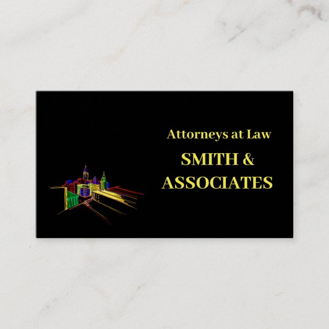 Cartes de visite professionnels du procureur noir (Devant)