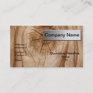 Cartes de visite professionnels en bois naturels