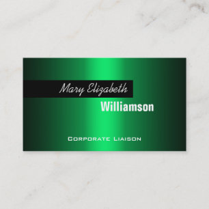 Cartes de visite professionnels modernes verts