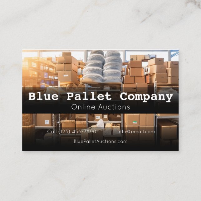 Cartes de visite professionnels pour palettes et e (Dos)